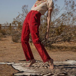 1980s Suede Crochet Pants